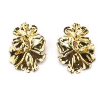 Zinc Alloy Stud Earring, Flower, plated, fashion jewelry & for woman 