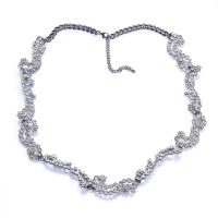Decorative Chain Belt, Zinc Alloy, plated, for woman & with rhinestone Approx 27.6 Inch [
