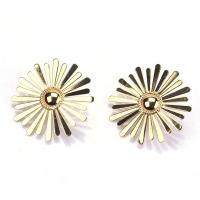 Zinc Alloy Stud Earring, Flower, plated, fashion jewelry & for woman 55mm [