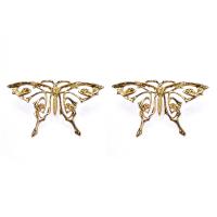 Zinc Alloy Stud Earring, Butterfly, plated, for woman & hollow 