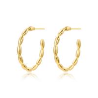 Brass Stud Earring, 18K gold plated, fashion jewelry & for woman [