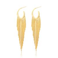 Fashion Fringe Earrings, Brass, 18K gold plated, fashion jewelry & for woman 