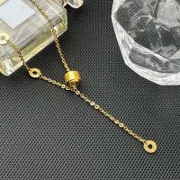 Titanium Steel Jewelry Necklace, with 5cm extender chain, stoving varnish, fashion jewelry & for woman, golden, nickel, lead & cadmium free Approx 45 cm [