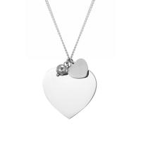 Titanium Steel Jewelry Necklace, with 6cm extender chain, Heart, fashion jewelry & Unisex, original color, nickel, lead & cadmium free Approx 70 cm [
