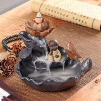 Incense Smoke Flow Backflow Holder Ceramic Incense Burner, Porcelain, handmade, for home and office & durable & multifunctional [