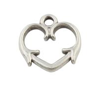 Stainless Steel Heart Pendants, 304 Stainless Steel, fashion jewelry & Unisex, original color Approx 2mm [