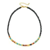 Gemstone Necklaces, Natural Stone, with Zinc Alloy, with 5cm extender chain, gold color plated, Bohemian style & for woman Approx 45 cm 
