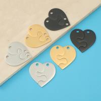 Titanium Steel Pendant, Heart, plated, fashion jewelry & detachable & DIY Approx 3mm 