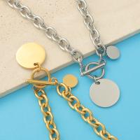 Titanium Steel Jewelry Necklace, Round, plated, fashion jewelry & DIY Approx 40 cm 