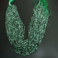 Einzelne Edelstein Perlen, Smaragd, DIY, 2x3mm, Länge:ca. 16 ZollInch, verkauft von Strang
