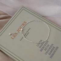 Fashion Jewelry Anklet, Freshwater Pearl, with Brass, with 3cm extender chain, for woman, 3-4mm Approx 22 cm 
