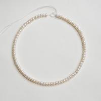 Пресноводные свободные жемчуг, Пресноводные жемчуги, Плоская круглая форма, естественный & DIY, белый, 5-6mm, длина:36 см, продается Strand