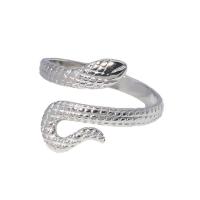Titanium Steel Finger Ring, Snake, Antique finish, vintage & fashion jewelry & for woman, original color, nickel, lead & cadmium free, Inner Approx 17mm [
