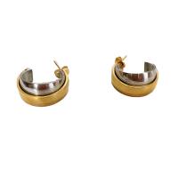 Titanium Steel Earrings, Vacuum Ion Plating, vintage & fashion jewelry & for woman, mixed colors, nickel, lead & cadmium free [