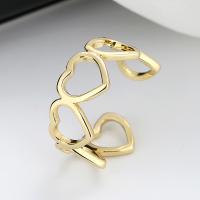 Brass Finger Ring, Heart, plated, fashion jewelry & for woman US Ring 