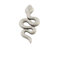 Pendentifs d'animaux en acier inoxydable , Acier inoxydable 304, serpent, bijoux de mode & unisexe, couleur originale Vendu par PC[
