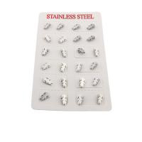 304 Stainless Steel Stud Earring Set, Girl, fashion jewelry & for woman, original color [