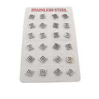 304 Stainless Steel Stud Earring Set, fashion jewelry & for woman, original color [