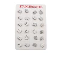 304 Stainless Steel Stud Earring Set, Elephant, fashion jewelry & for woman, original color [