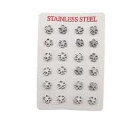 304 Stainless Steel Stud Earring Set, Four Leaf Clover, fashion jewelry & for woman, original color [