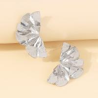 Zinc Alloy Stud Earring, Leaf, plated, fashion jewelry & for woman [