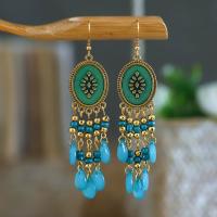 Glass Seed Beads Earring, Zinc Alloy, with Seedbead, plated, fashion jewelry & for woman 