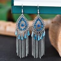 Fashion Fringe Earrings, Zinc Alloy, plated, fashion jewelry & for woman 6.5CM 
