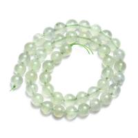Prehnit-Perlen, Prehnit, rund, poliert, DIY & verschiedene Größen vorhanden, grün, Länge:ca. 38 cm, verkauft von PC