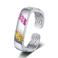 Палец кольцо-латунь, Латунь, эпоксидная смола, ювелирные изделия моды & Женский, 4mm, продается PC