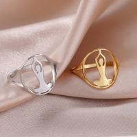 Titanium Steel Finger Ring, Vacuum Ion Plating, fashion jewelry & Unisex [