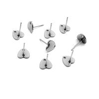 Stainless Steel Stud Earring, 304 Stainless Steel, Heart, Vacuum Ion Plating, fashion jewelry & for woman Approx 1.4mm, Approx [