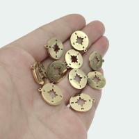 Stainless Steel Hollow Pendant, 304 Stainless Steel, Compass, Vacuum Ion Plating, DIY, golden Approx 1.5mm [