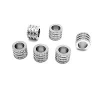 Stainless Steel Beads, 304 Stainless Steel, Column, DIY, original color Approx 6.4mm, Approx 