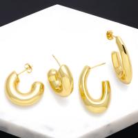 Brass Stud Earring, plated, fashion jewelry golden 