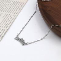 Stainless Steel Jewelry Necklace, 304 Stainless Steel, with 5CM extender chain, Alphabet Letter, plated, fashion jewelry & for woman Approx 45 cm 