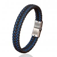 PU Leather Cord Bracelets, with Zinc Alloy, plated, Unisex Approx 21 cm [