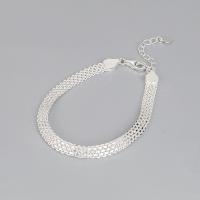 Sterling Silver Bracelets, 925 Sterling Silver, with 3cm extender chain, fashion jewelry & for woman Approx 16 cm 