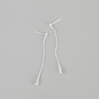 Sterling Silver Drop Earring, 925 Sterling Silver, fashion jewelry & for woman, 50mm 