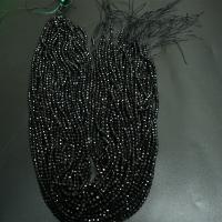 Бусины из одного камня, Черный-Спинель, DIY & разный размер для выбора, длина:Приблизительно 16 дюймовый, продается Strand