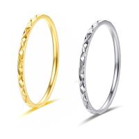 Titanium Steel Finger Ring, Rhombus, Vacuum Ion Plating & for woman 1mm, US Ring [