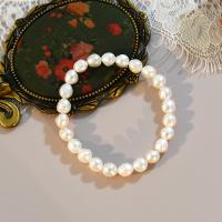 Perlen Armbänder, Natürliche kultivierte Süßwasserperlen, Modeschmuck & unterschiedliche Länge der Wahl & verschiedene Größen vorhanden & für Frau, weiß, verkauft von PC