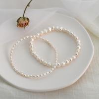 Fashion Jewelry Anklet, Freshwater Pearl  & for woman, white, 3-4mm,7-8mm 