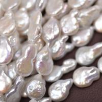 Barock kultivierten Süßwassersee Perlen, Natürliche kultivierte Süßwasserperlen, DIY, weiß, 11-12mm, Länge:ca. 38-40 cm, verkauft von Strang