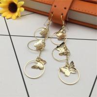Zinc Alloy Drop Earring, Butterfly, plated, fashion jewelry & for woman & hollow 50-80mm 