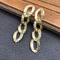 Zinc Alloy Drop Earring, gold color plated, fashion jewelry & for woman, 50-80mm 