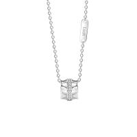 Zircon cubique Micro Pave collier en argent sterling, Argent sterling 925, bijoux de mode & unisexe & styles différents pour le choix & pavé de micro zircon, Vendu par PC