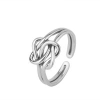 Sterling Silver Finger Ring, 925 Sterling Silver, platinum plated, adjustable & for woman & hollow, 9mm 