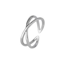 Sterling Silver Finger Ring, 925 Sterling Silver, platinum plated, adjustable & for woman & hollow, 6mm 