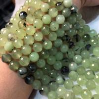 Prehnit-Perlen, Prehnit, poliert, DIY & verschiedene Größen vorhanden, Länge:ca. 38-40 cm, verkauft von Strang