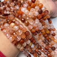 Perles de pierre gemme unique, Marbre rouge, poli, DIY & normes différentes pour le choix Environ 38-40 cm, Vendu par brin